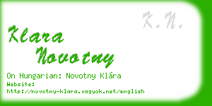 klara novotny business card